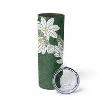 Ia Orana Tahiti Tiare Skinny Tumbler Sage Green Lei - Polynesian Pride
