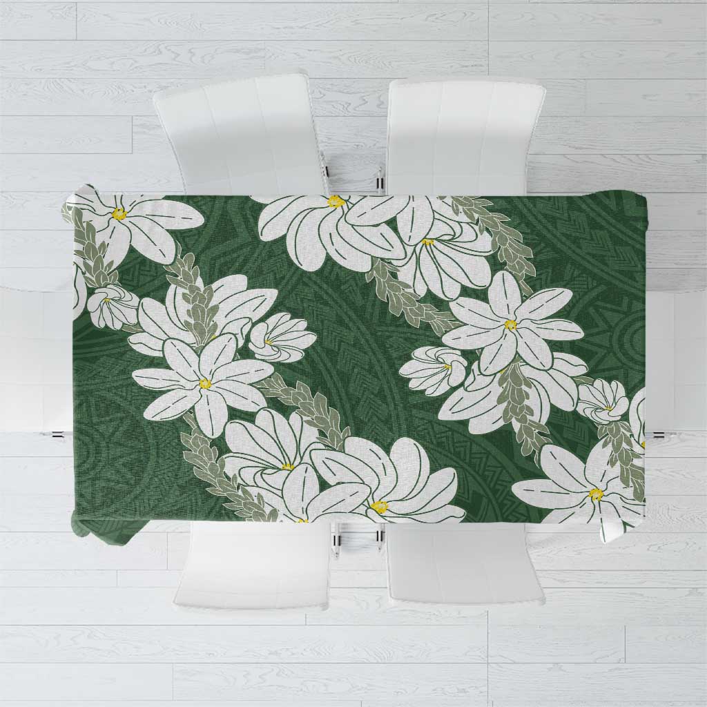 Ia Orana Tahiti Tiare Tablecloth Sage Green Lei LT7 Sage Green - Polynesian Pride