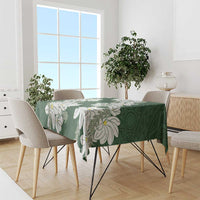 Ia Orana Tahiti Tiare Tablecloth Sage Green Lei LT7 - Polynesian Pride