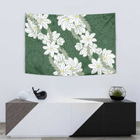 Ia Orana Tahiti Tiare Tapestry Sage Green Lei LT7 - Polynesian Pride