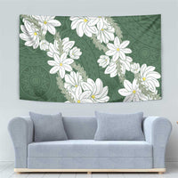 Ia Orana Tahiti Tiare Tapestry Sage Green Lei LT7 - Polynesian Pride