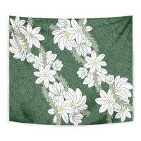 Ia Orana Tahiti Tiare Tapestry Sage Green Lei LT7 - Polynesian Pride