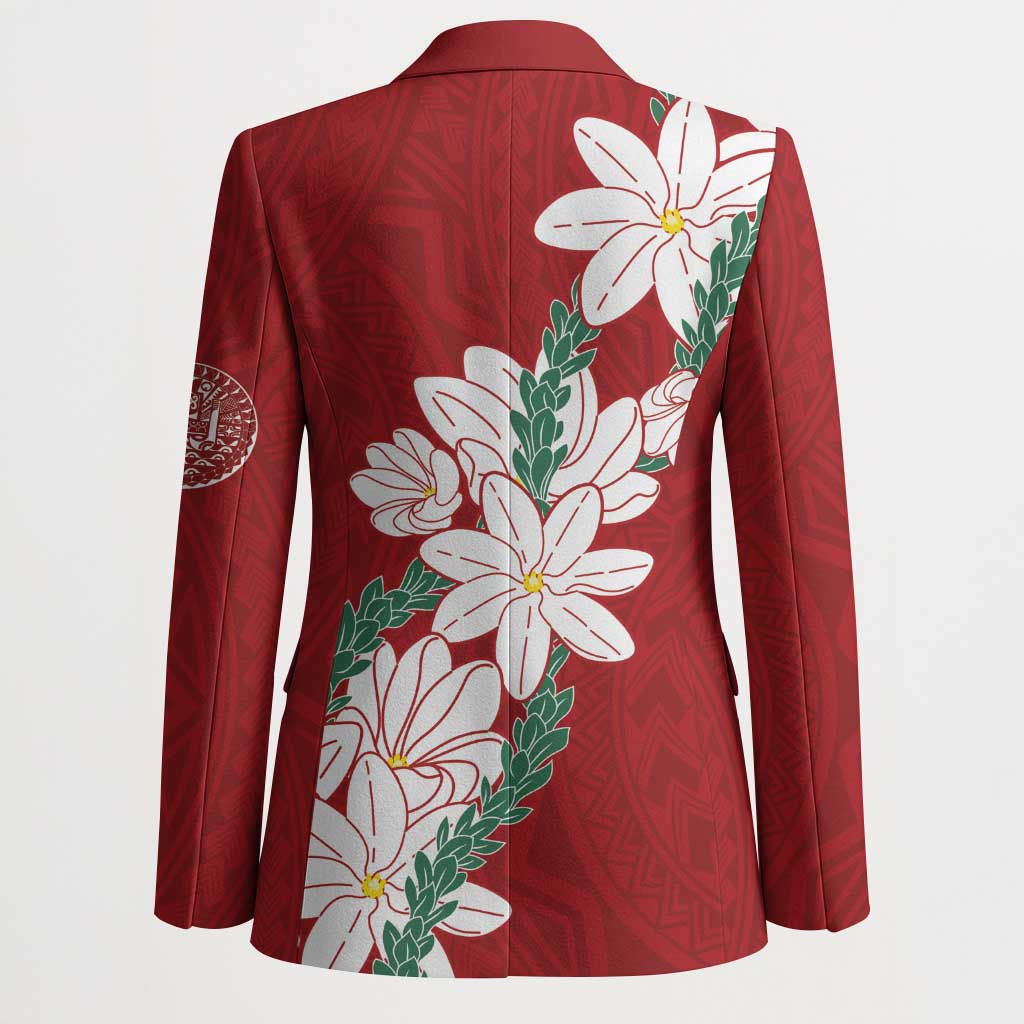 Ia Orana Tahiti Tiare Blazer Crimson Lei LT7 - Polynesian Pride