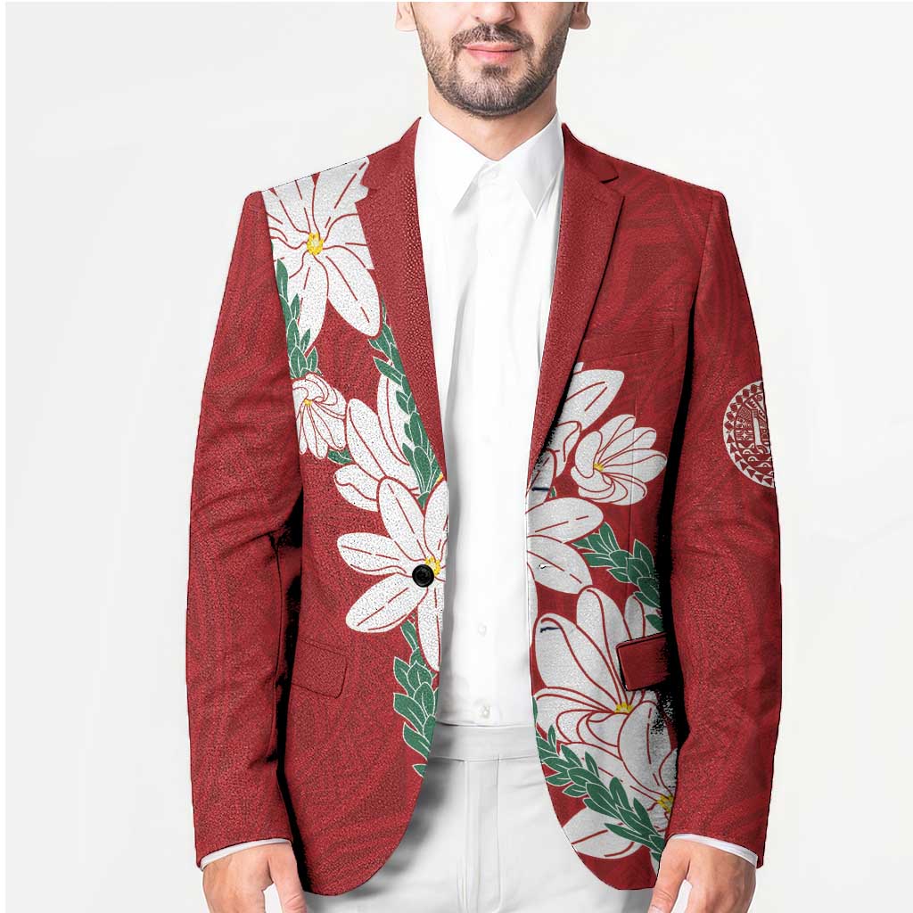 Ia Orana Tahiti Tiare Blazer Crimson Lei LT7 - Polynesian Pride