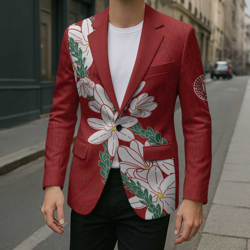 Ia Orana Tahiti Tiare Blazer Crimson Lei LT7 - Polynesian Pride