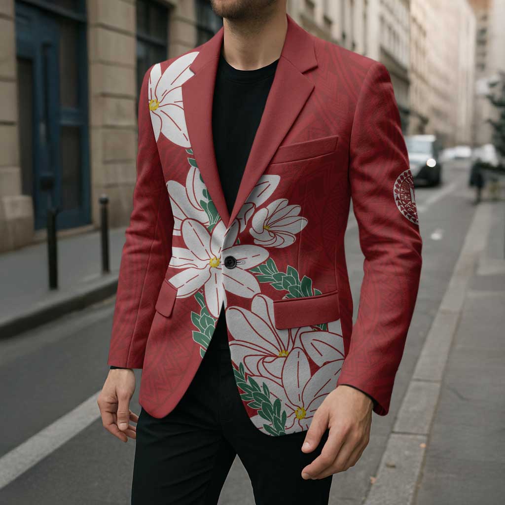 Ia Orana Tahiti Tiare Blazer Crimson Lei LT7 - Polynesian Pride
