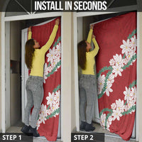 Ia Orana Tahiti Tiare Door Cover Crimson Lei - Polynesian Pride