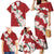 Ia Orana Tahiti Tiare Family Matching Mermaid Dress and Hawaiian Shirt Crimson Lei - Polynesian Pride