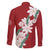 Ia Orana Tahiti Tiare Family Matching Short Sleeve Bodycon Dress and Hawaiian Shirt Crimson Lei - Polynesian Pride