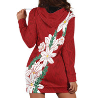Ia Orana Tahiti Tiare Hoodie Dress Crimson Lei LT7 - Polynesian Pride