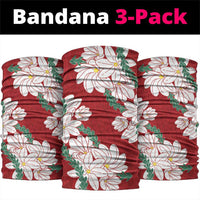 Ia Orana Tahiti Tiare Neck Gaiter Crimson Lei LT7 package One Size: 25*50cm Red - Polynesian Pride