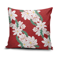 Ia Orana Tahiti Tiare Pillow Cover Crimson Lei LT7 Red - Polynesian Pride