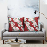 Ia Orana Tahiti Tiare Pillow Cover Crimson Lei LT7 - Polynesian Pride