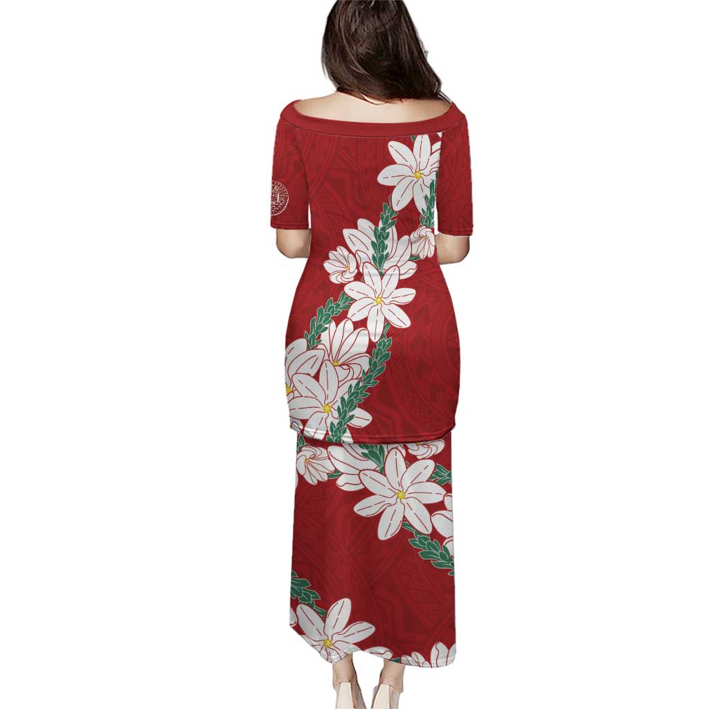 Ia Orana Tahiti Tiare Puletasi Crimson Lei LT7 - Polynesian Pride