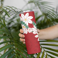 Ia Orana Tahiti Tiare Skinny Tumbler Crimson Lei - Polynesian Pride