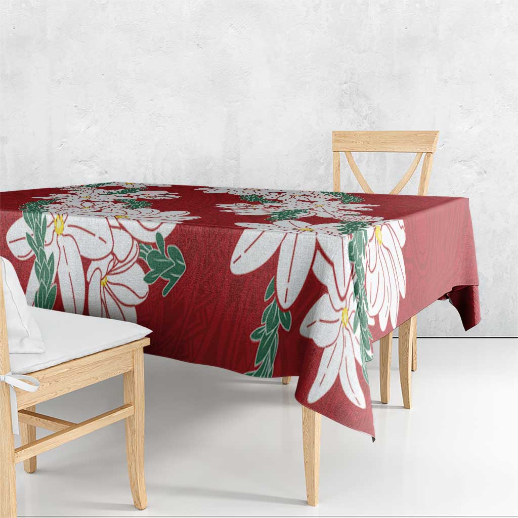 Ia Orana Tahiti Tiare Tablecloth Crimson Lei LT7 - Polynesian Pride