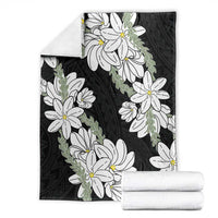 Ia Orana Tahiti Tiare Blanket Black Lei LT7 - Polynesian Pride