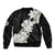 Ia Orana Tahiti Tiare Bomber Jacket Black Lei - Polynesian Pride