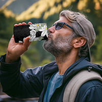 Ia Orana Tahiti Tiare 4 in 1 Can Cooler Tumbler Black Lei - Polynesian Pride