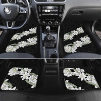 Ia Orana Tahiti Tiare Car Mats Black Lei LT7 Set 4pcs Black - Polynesian Pride