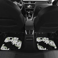 Ia Orana Tahiti Tiare Car Mats Black Lei LT7 Set 2pcs - Back Black - Polynesian Pride