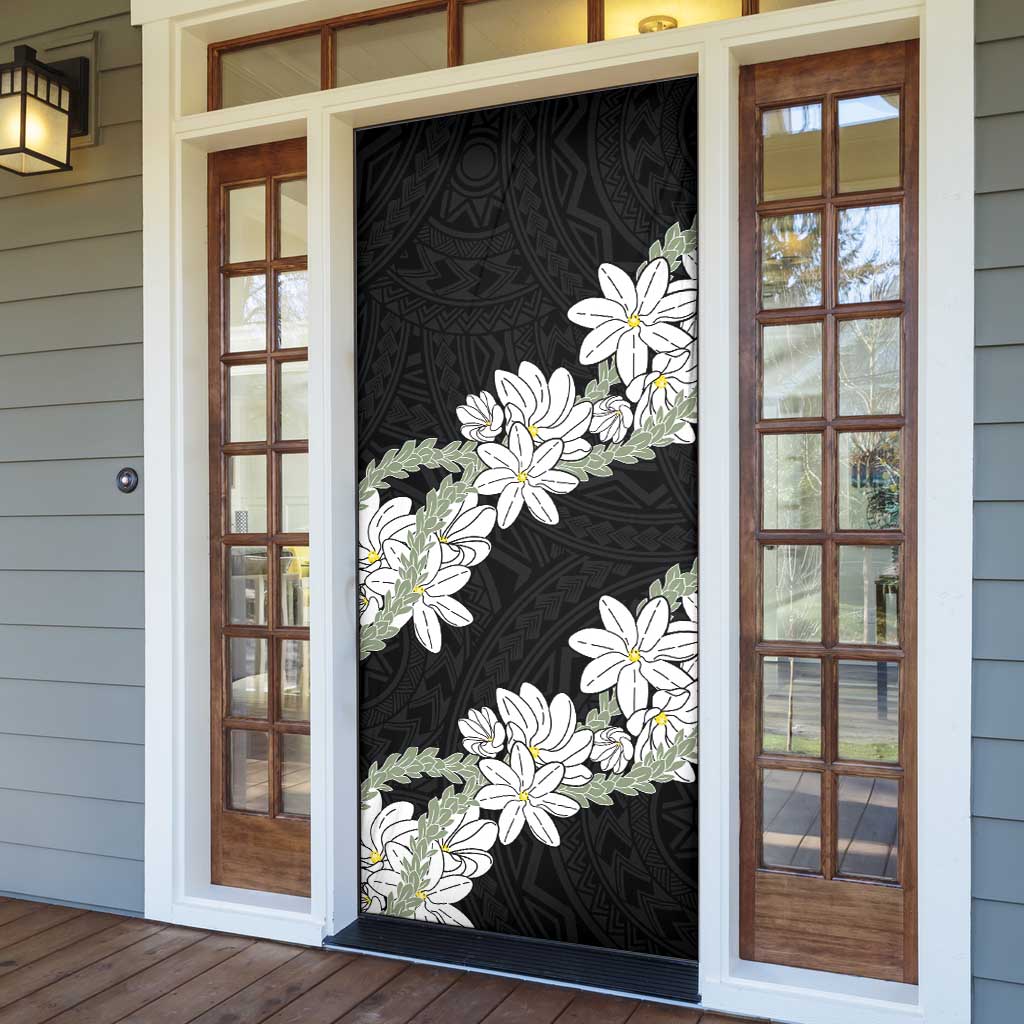 Ia Orana Tahiti Tiare Door Cover Black Lei - Polynesian Pride