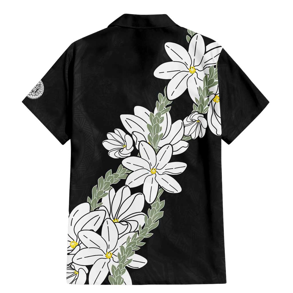 Ia Orana Tahiti Tiare Family Matching Mermaid Dress and Hawaiian Shirt Black Lei LT7 - Polynesian Pride