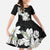 Ia Orana Tahiti Tiare Family Matching Short Sleeve Bodycon Dress and Hawaiian Shirt Black Lei - Polynesian Pride