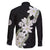 Ia Orana Tahiti Tiare Family Matching Short Sleeve Bodycon Dress and Hawaiian Shirt Black Lei - Polynesian Pride