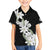 Ia Orana Tahiti Tiare Family Matching Short Sleeve Bodycon Dress and Hawaiian Shirt Black Lei - Polynesian Pride