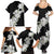 Ia Orana Tahiti Tiare Family Matching Summer Maxi Dress and Hawaiian Shirt Black Lei - Polynesian Pride