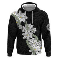 Ia Orana Tahiti Tiare Hoodie Black Lei - Polynesian Pride