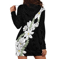 Ia Orana Tahiti Tiare Hoodie Dress Black Lei LT7 - Polynesian Pride