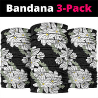 Ia Orana Tahiti Tiare Neck Gaiter Black Lei LT7 package One Size: 25*50cm Black - Polynesian Pride