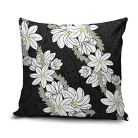 Ia Orana Tahiti Tiare Pillow Cover Black Lei LT7 Black - Polynesian Pride