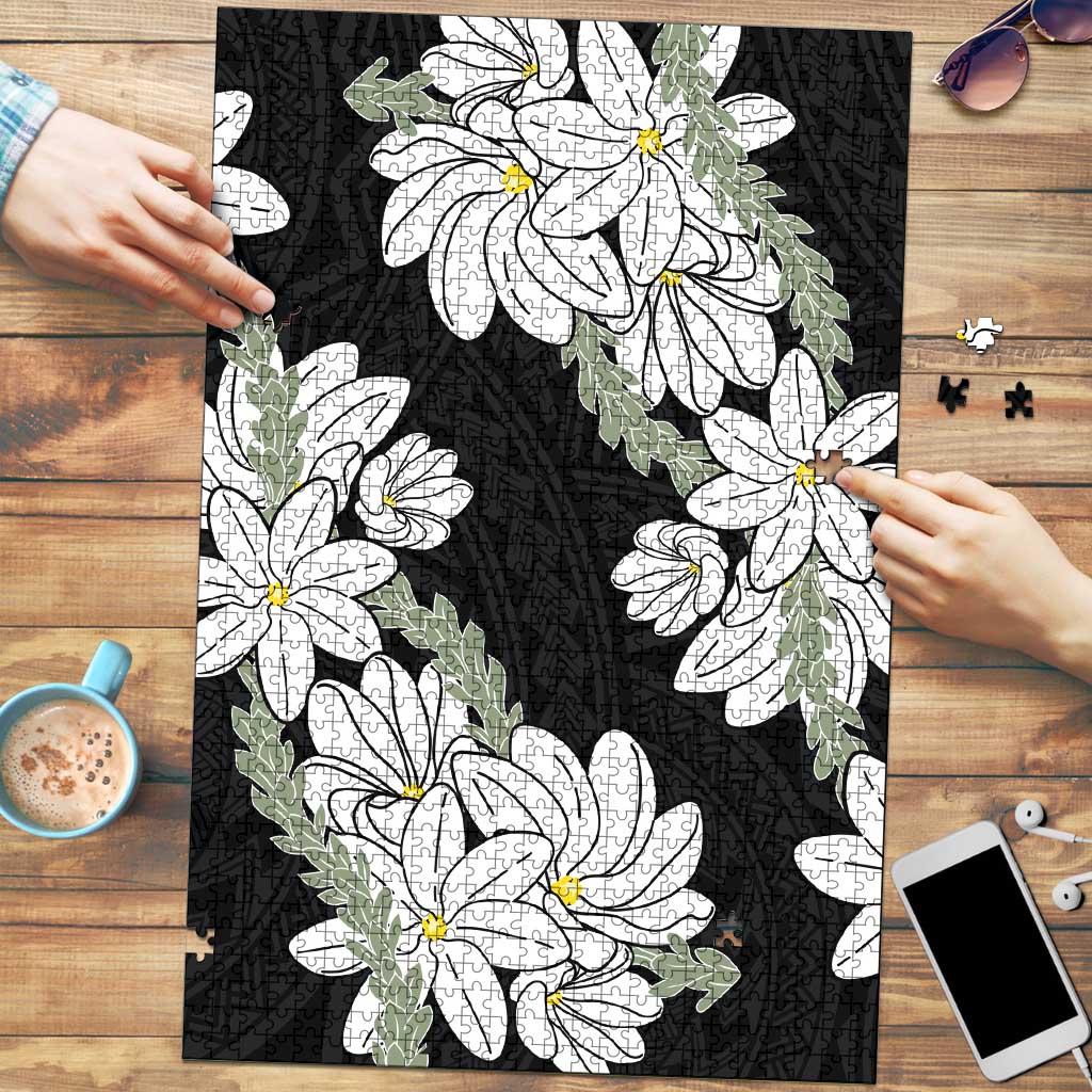 Ia Orana Tahiti Tiare Puzzle Black Lei - Polynesian Pride