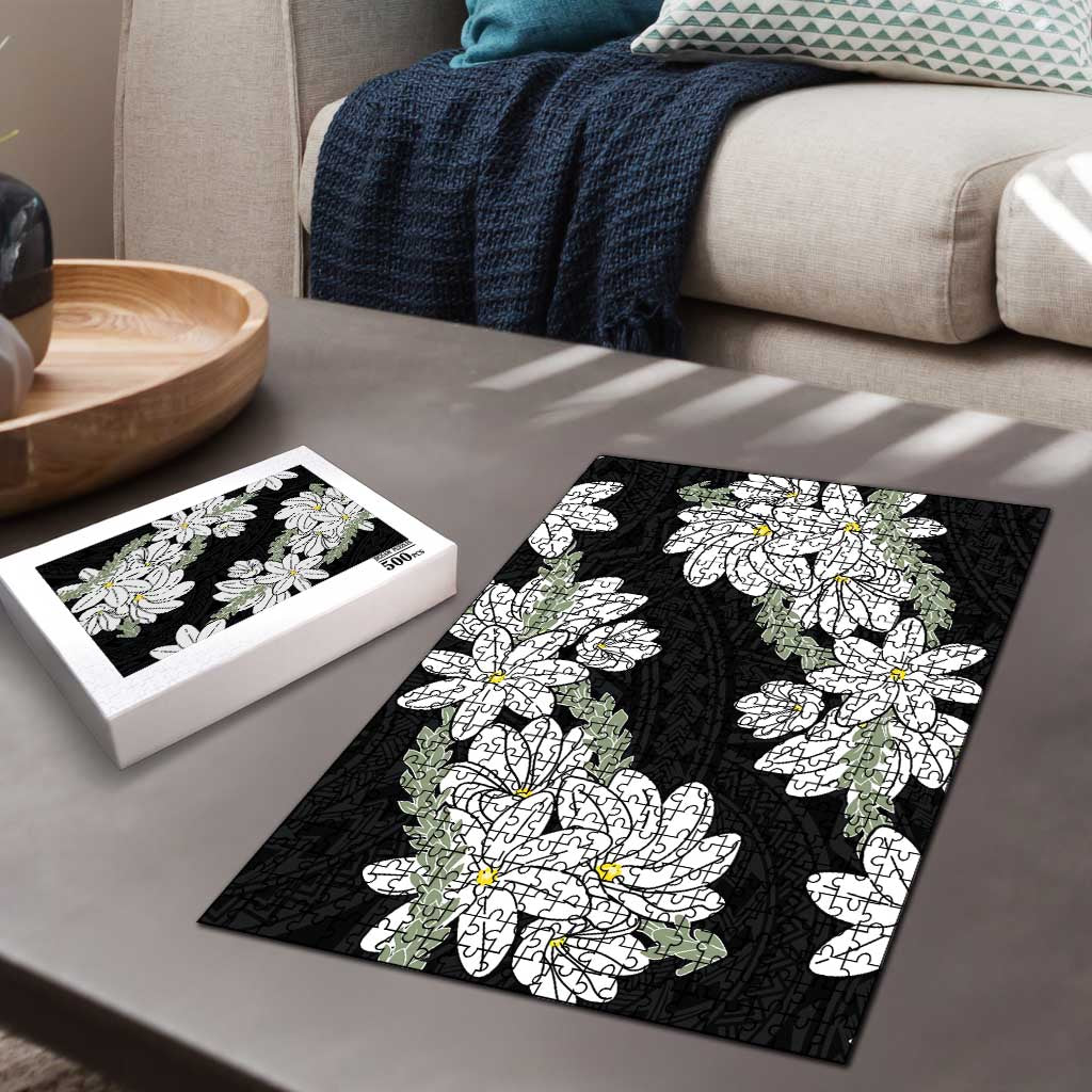 Ia Orana Tahiti Tiare Puzzle Black Lei - Polynesian Pride