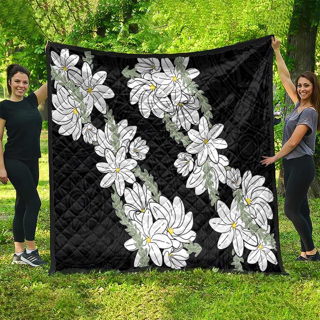 Ia Orana Tahiti Tiare Quilt Black Lei LT7 - Polynesian Pride