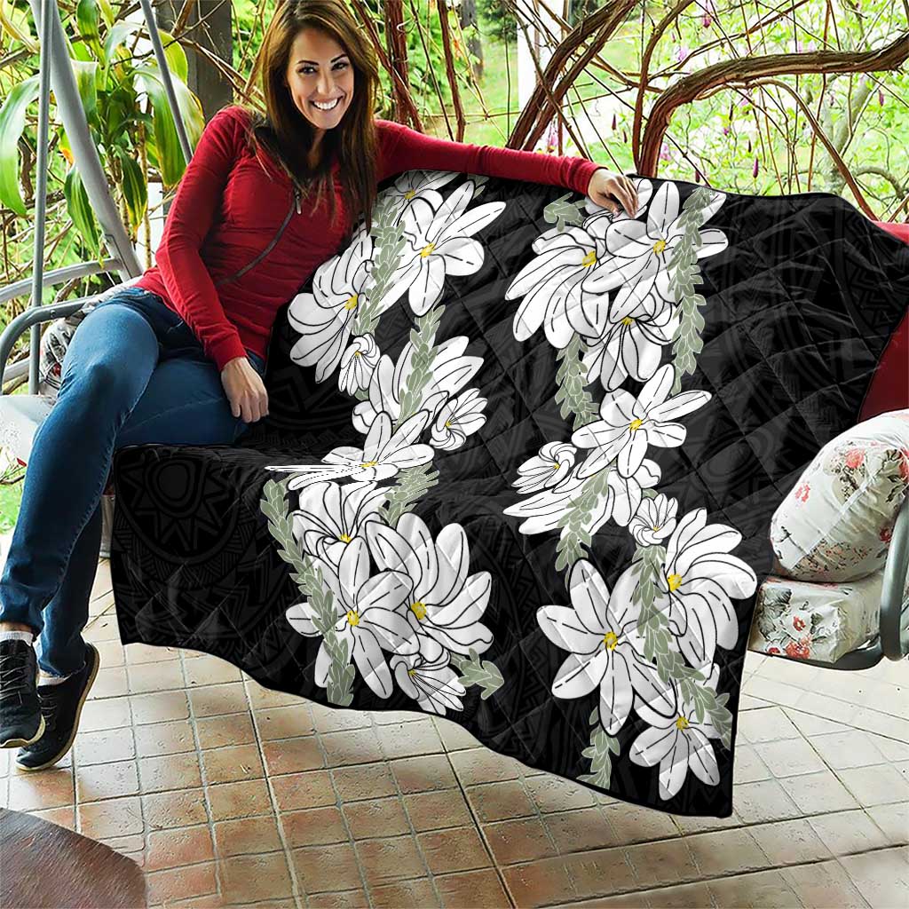 Ia Orana Tahiti Tiare Quilt Black Lei LT7 - Polynesian Pride