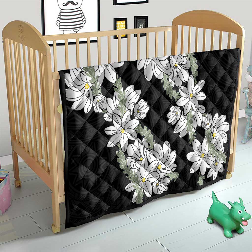 Ia Orana Tahiti Tiare Quilt Black Lei LT7 - Polynesian Pride