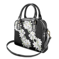 Ia Orana Tahiti Tiare Shoulder Handbag Black Lei LT7 - Polynesian Pride