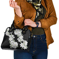 Ia Orana Tahiti Tiare Shoulder Handbag Black Lei LT7 - Polynesian Pride