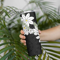 Ia Orana Tahiti Tiare Skinny Tumbler Black Lei - Polynesian Pride
