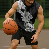 Ia Orana Tahiti Tiare Sleeveless Hoodie Black Lei - Polynesian Pride