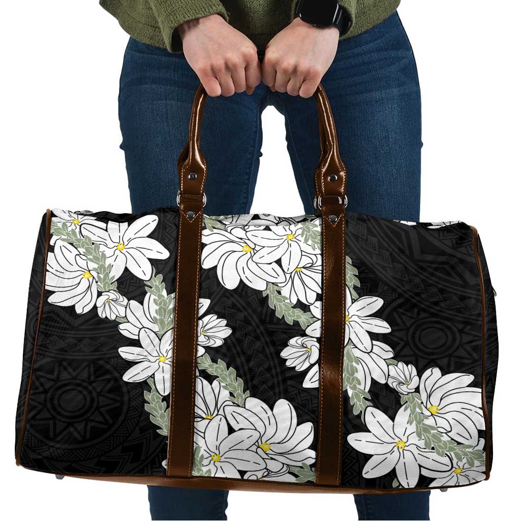 Ia Orana Tahiti Tiare Travel Bag Black Lei - Polynesian Pride