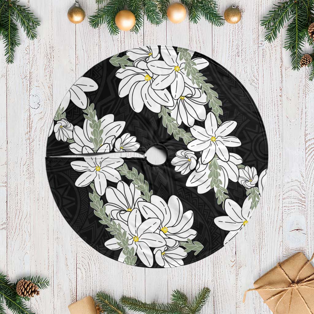 Ia Orana Tahiti Tiare Tree Skirt Black Lei - Polynesian Pride