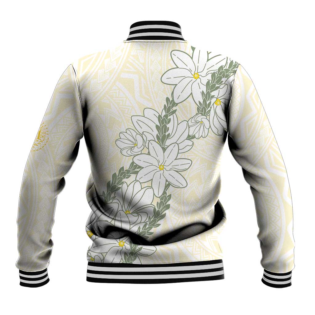 Ia Orana Tahiti Tiare Baseball Jacket Lemon Yellow Lei - Polynesian Pride