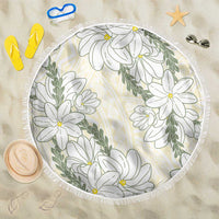 Ia Orana Tahiti Tiare Beach Blanket Lemon Yellow Lei LT7 One Size 150cm Lemon - Polynesian Pride