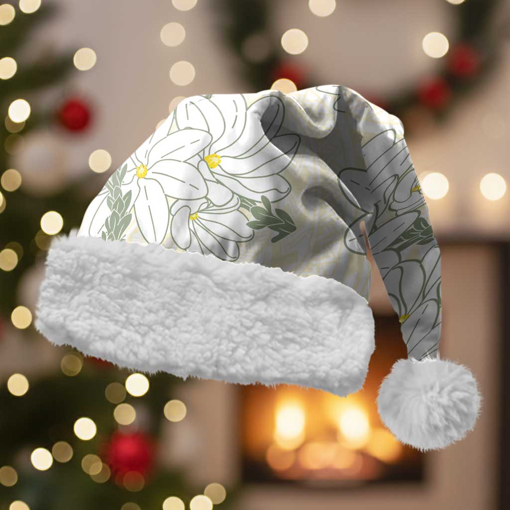 Ia Orana Tahiti Tiare Christmas Santa Hat Lemon Yellow Lei - Polynesian Pride