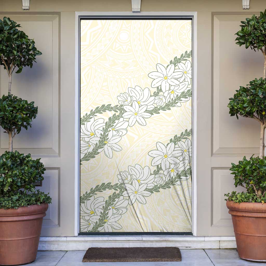 Ia Orana Tahiti Tiare Door Cover Lemon Yellow Lei - Polynesian Pride